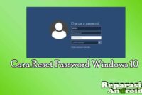 Cara Reset Password Windows 10